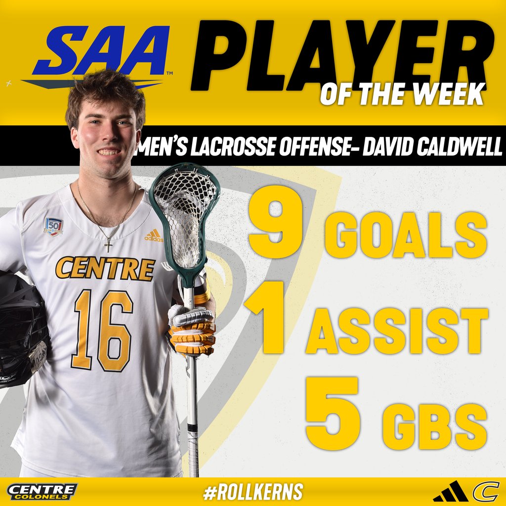 Centre Colonels (@centreathletics) on Twitter photo π₯ | Two wins on the week makes for two players of the week! <a href="/Centremenslax/">Centre Mens Lacrosse</a> sweeps the SAA weekly honors after an undefeated week. #RollKerns
centrecolonels.com/news/2025/3/17β¦ π₯ | Two wins on the week makes for two players of the week! <a href="/Centremenslax/">Centre Mens Lacrosse</a> sweeps the SAA weekly honors after an undefeated week. #RollKerns
centrecolonels.com/news/2025/3/17β¦