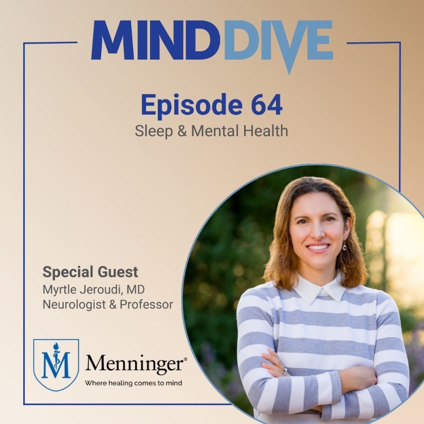 Sleeping well can make all the difference for your mental health! See how sleep medicine is the first line of defense for better health on the latest #MindDivePodcast episode with Myrtle Jeroudi, MD (<a href="/MyrtleKaram/">Myrtle Jeroudi</a>). bit.ly/MenningerMindD…  

#MentalHealth #Insomnia