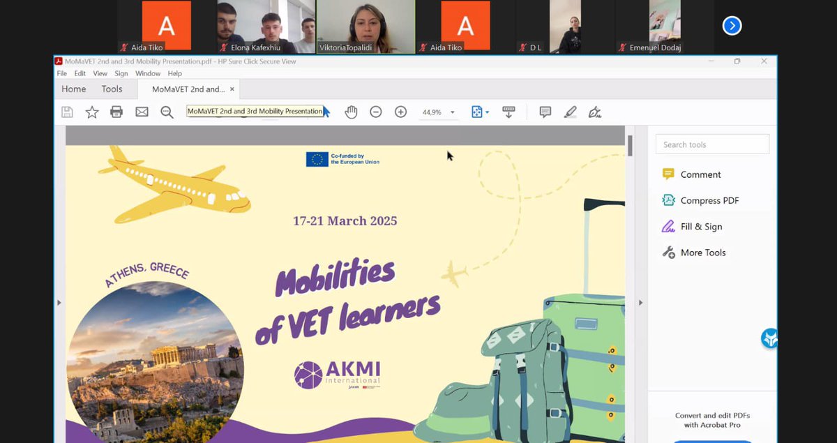 MomaVet's tweet image. 📢Preparing for the Next MoMaVET Mobility Experience!🌍
We held an online meeting with students and teachers in preparation for the second and third flow of mobility happening next week in Greece! 🇬🇷➡️🇦🇱🚀
#MoMaVET #VETMobility #InternationalLearning #StudentExchange #EUVET