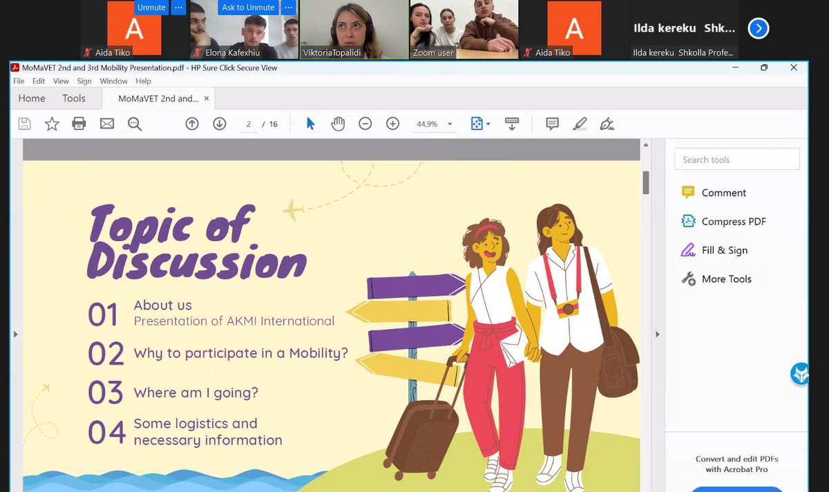 MomaVet's tweet image. 📢Preparing for the Next MoMaVET Mobility Experience!🌍
We held an online meeting with students and teachers in preparation for the second and third flow of mobility happening next week in Greece! 🇬🇷➡️🇦🇱🚀
#MoMaVET #VETMobility #InternationalLearning #StudentExchange #EUVET