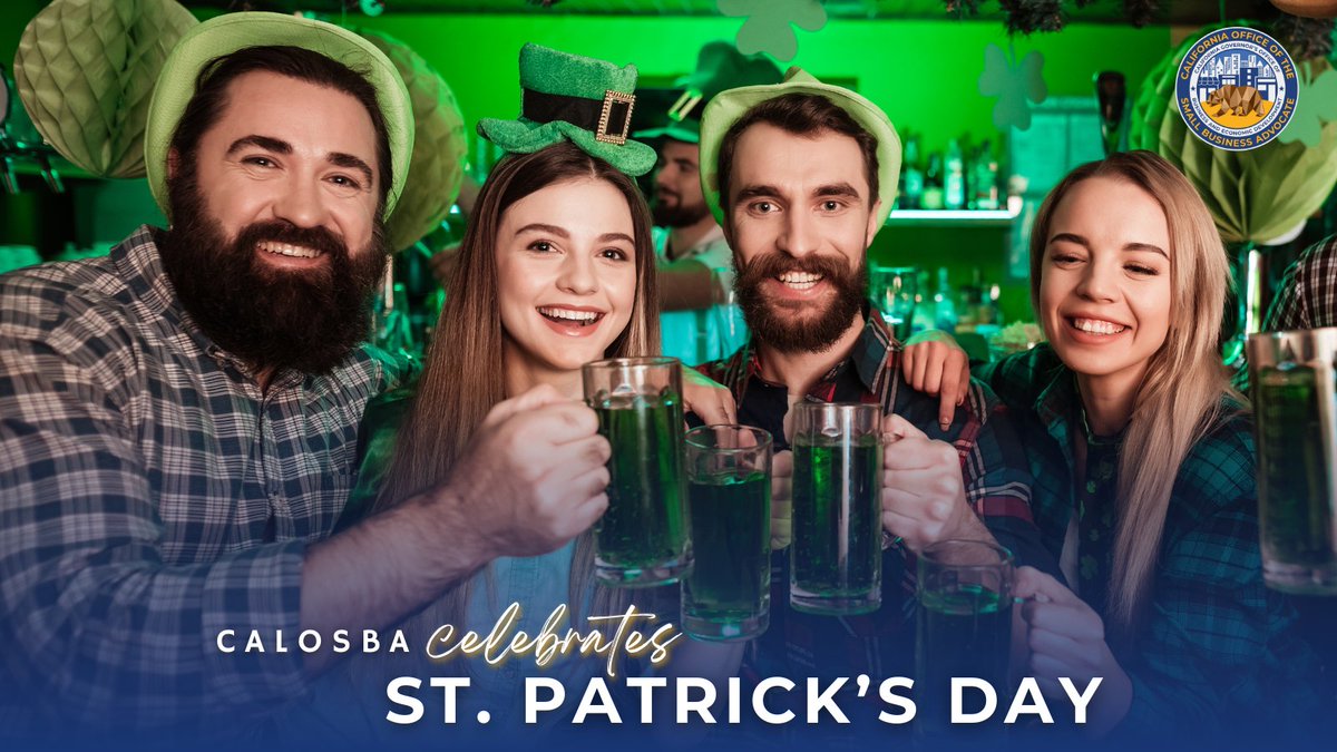 CaliforniaOSBA's tweet image. Happy St. Patrick&apos;s Day from all of us at CalOSBA! Whether it’s corned beef and cabbage or delicious Irish soda bread, remember to support local businesses while you celebrate today. 🍀 #ShopSmallShopLocal