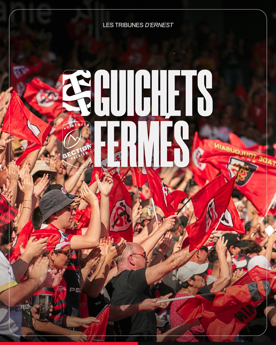 StadeToulousain's tweet photo. 📣 Toulouse - Pau, c'est complet ! 🔥
Cette réception sera la 62ème consécutive à guichets fermés, toutes compétitions confondues (Ernest Wallon + Stadium) 😳
Merci pour votre fidélité 🔴⚫ https://t.co/qLTSAVERZv