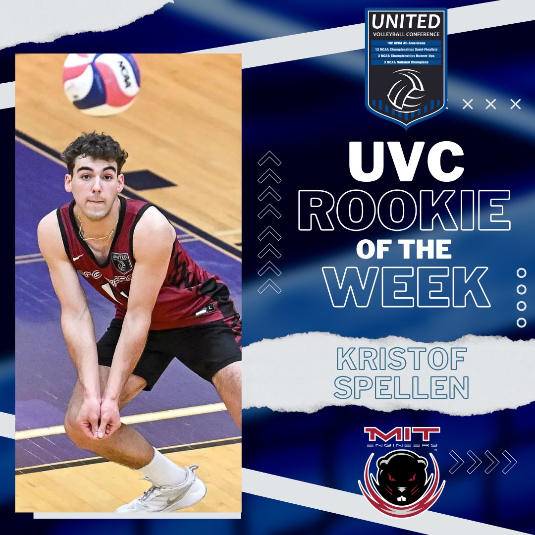 TheUVC's tweet image. Congrats to our #UVC Weekly Award Winners!

Player of the Week Ian Rauh
@FisherAthletics 

Rookie of the Week Kristof Spellen
@MITAthletics