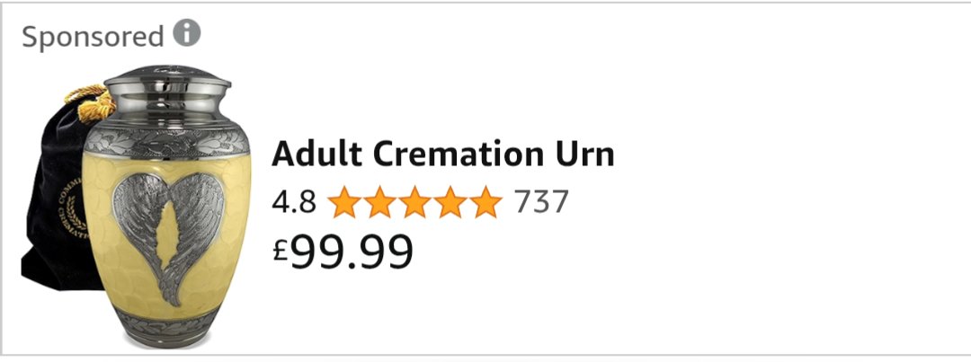 Thanks Amazon for the suggestion but I'm not quite ready to leave this mortal plane just yet 🤔