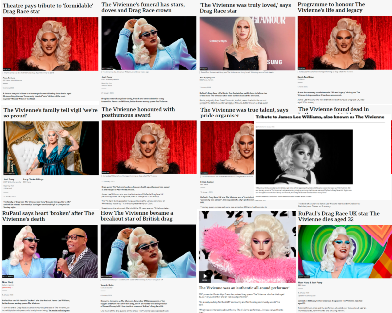 ripx4nutmeg's tweet photo. The founder of Pride in Surrey being found guilty of child rape doesn't even make the Pride section of the BBC News website.

But a drag queen dying after taking recreational drugs is the second top story on BBC News - and the 14th time BBC News has reported on his death https://t.co/hBj2snDoz1