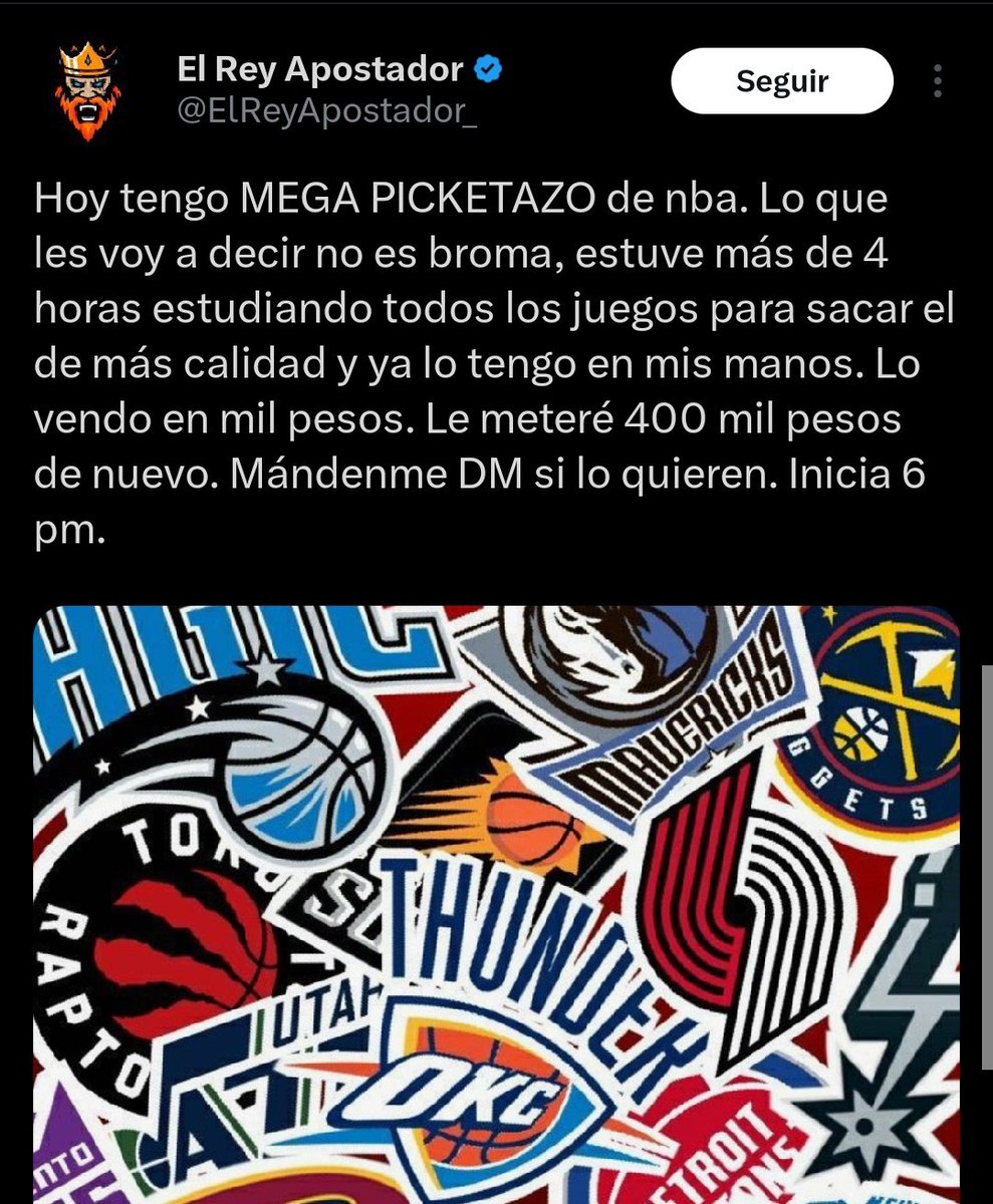 Ayer se ganó caminando 😈✅💰 

👉Quieren la apuesta del rey apostador de hoy? 🤴 

Su apoyo aquí  ❤ y RT 🔄