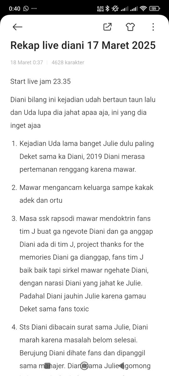 Bima13_'s tweet image. Rekap live ka Diani 17 Maret 2025 end 18 Maret 2025 00.40 
1/2