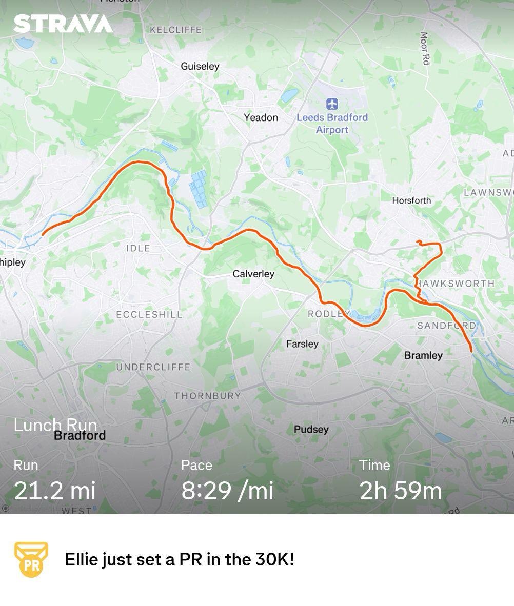 Not long to go until ⁦<a href="/LondonMarathon/">TCS London Marathon</a> - please donate if you can to my fundraiser for ⁦<a href="/CR_UK/">Cancer Research UK</a>⁩ 💜 fundraise.cancerresearchuk.org/page/ellieprot…
strava.app.link/Cys2g6eFORb