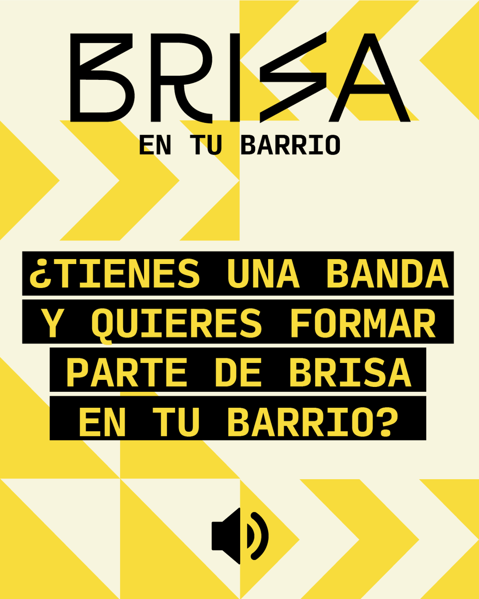 Brisa en tu Barrio 2025 abre inscripciones para que formes parte del ciclo de conciertos que llena la ciudad de música y talento local🌊🎶

Si eres una banda o artista emergente y quieres llevar tu música por los barrios de Málaga, ¡Es tu momento!

👉tinyurl.com/brisabarrio2025