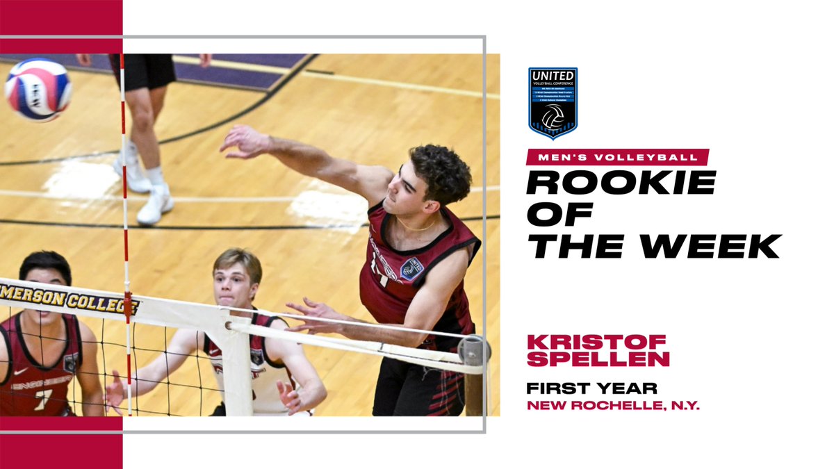 MITAthletics's tweet image. Kristof Spellen Named UVC Rookie of the Week

MORE 🔗 tinyurl.com/23ncutsv 

#RollTech