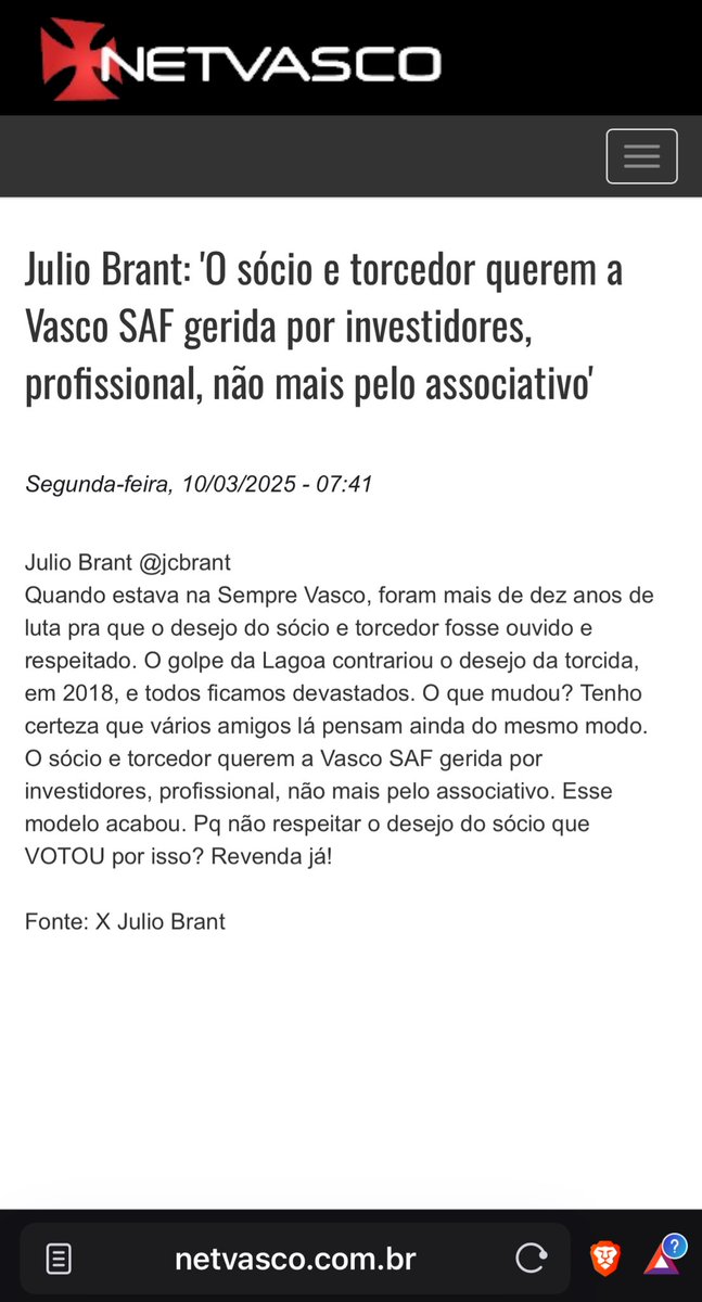 2022 / 2025.

Os mesmos que botaram Salgado na presidência via golpe judicial, pra entregar um Vasco 2 anos na série B e vendido pra uma empresa picareta.

Agora pedem uma nova venda.

Vascaíno, você vai deixar esses farsantes te enganarem de novo?

#RevendeATuaMae