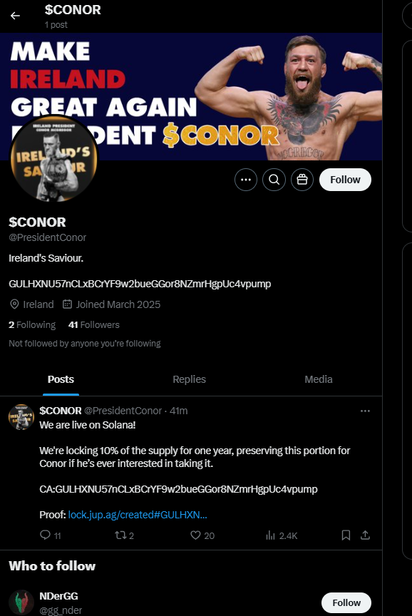 JCarpinter44204's tweet photo. $conor
GULHXNU57nCLxBCrYF9w2bueGGor8NZmrHgpUc4vpump https://t.co/RFGnXkFPz5