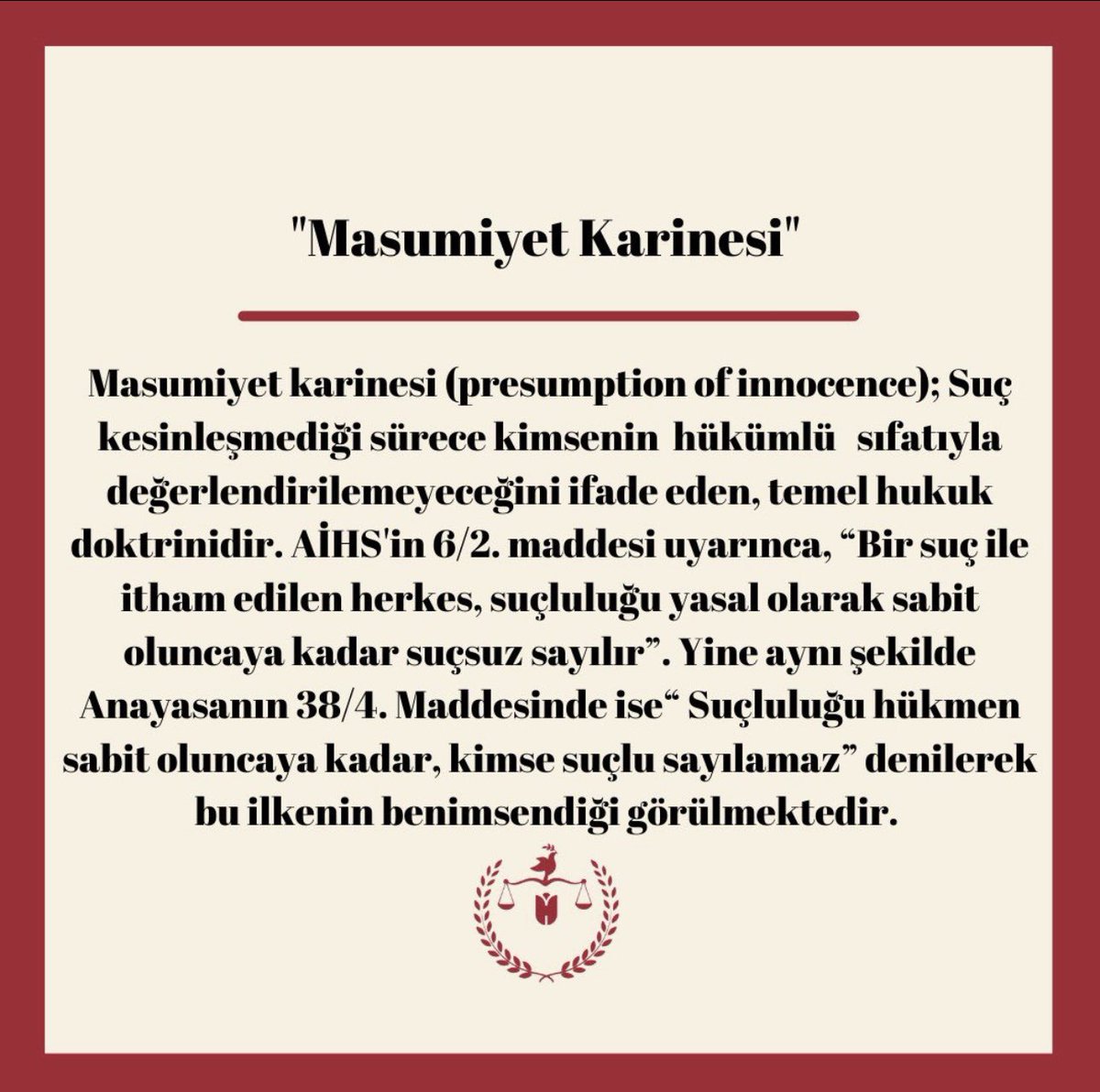 Masumiyet karinesi..