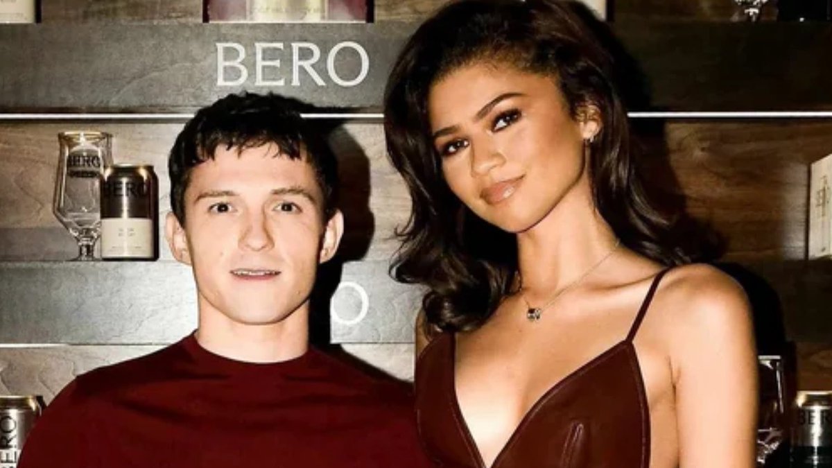 FakeShowbizNews's tweet photo. Tom Holland and Zendaya clash over whether to spend the £40 in their Asda Rewards app on something dull but essential like kitchen roll or nappies, or something fun like loads of Lindt https://t.co/noAvdWcbZf