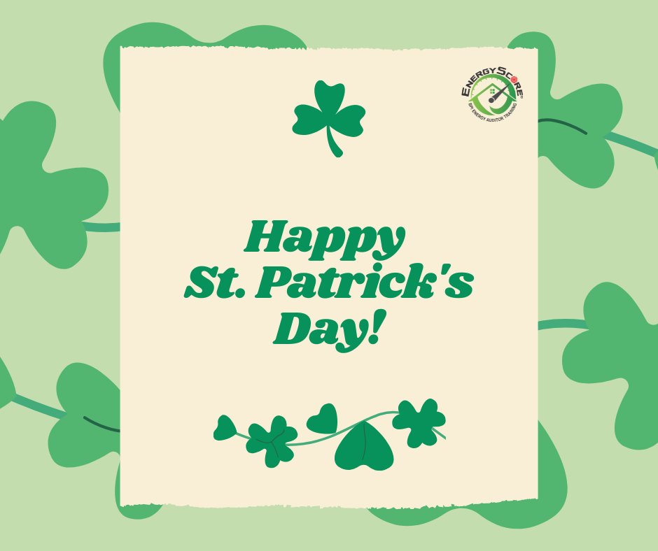EnergyScore's tweet image. This St. Patrick’s Day don’t leave your energy efficiency to luck! 🍀 Learn how to save energy, cut costs, and make a real impact with our expert training and certification programs. Start your journey today! ⚡

#GoGreen #EnergySmart #StPatricksDay