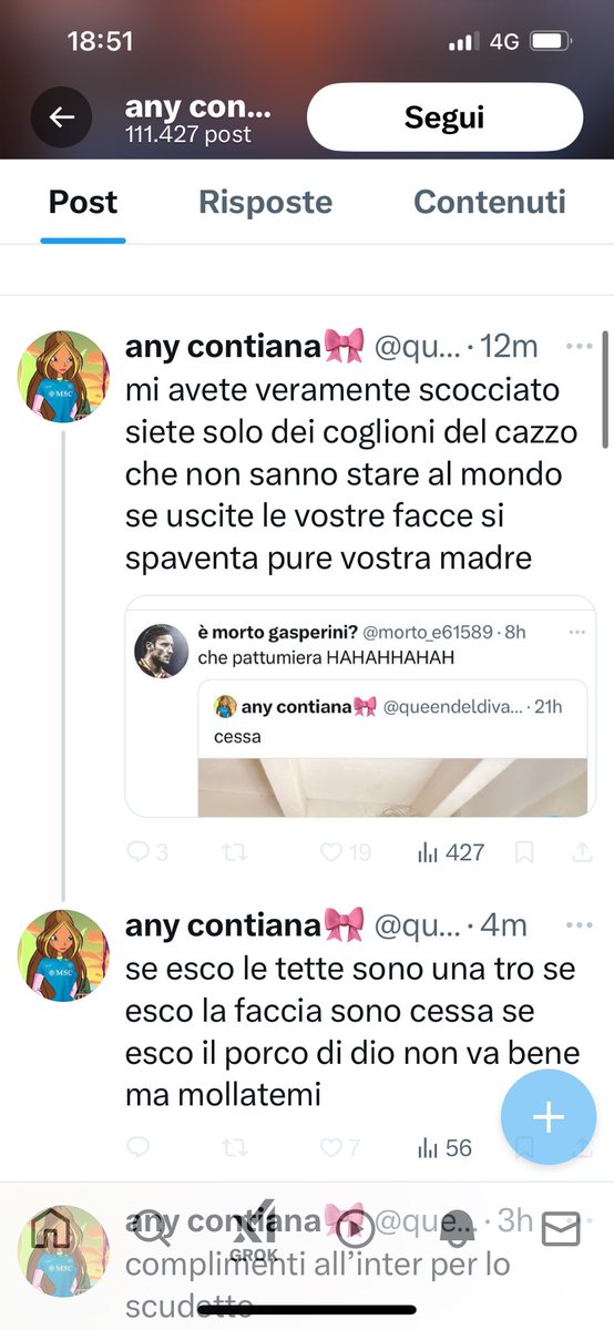 mmorto876528's tweet photo. si, se esci le tette sei una mignotta e non ci vedo nulla di male a dirlo. e se esci la faccia e giustamente sembri shreck vieni derisa https://t.co/C4j72XWjAc