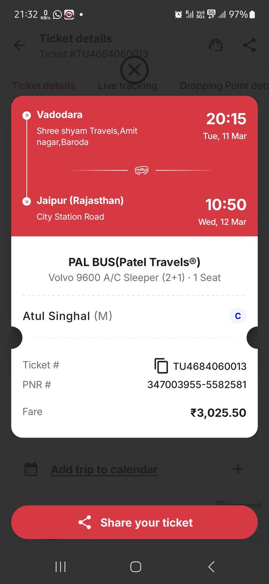 singhal_atul's tweet photo. @redBus_in @redBus_in https://t.co/ec9nb4DHnp
