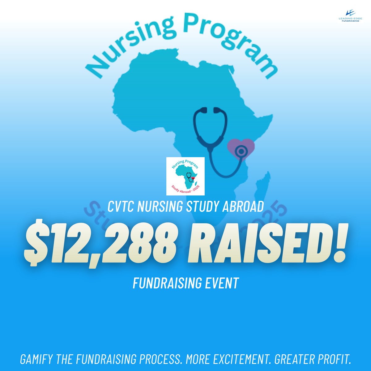 LE_EauClaire's tweet photo. The CVTC Nursing Study Abroad Program wrapped up their 2025 fundraiser and were 122% above their goal! Amazing job students and proud of the work you'll be doing in Kenya this May! https://t.co/Yhn04KaOb6