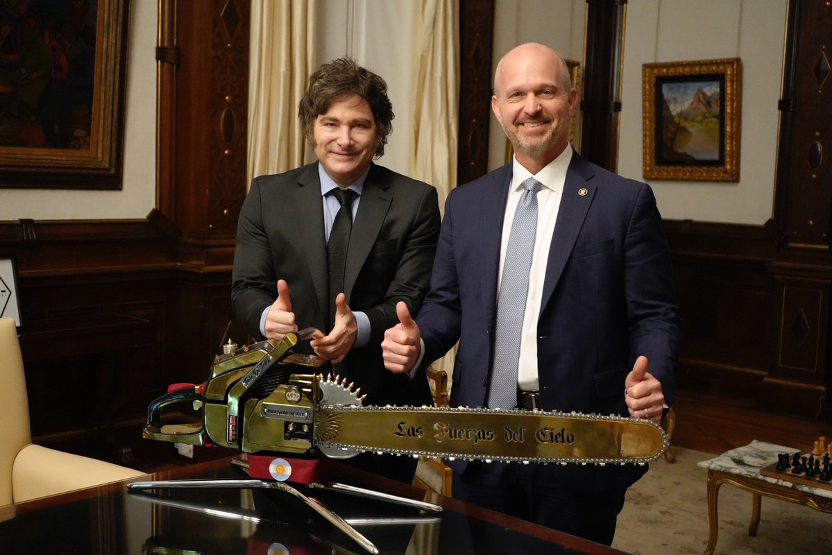 Fantastic meeting with President Milei today in Buenos Aires. He’s dismantling the administrative state at an unprecedented pace and restoring self-governance to the Argentine people—exactly what real leadership looks like.

His fight against globalism is nothing short of heroic,