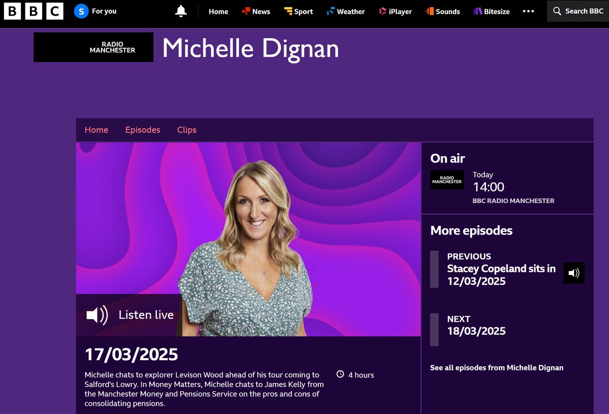 James Kelly (@jameske20793914) on Twitter photo Thank you <a href="/MichelleDignan/">Michelle Dignan</a> of <a href="/BBCRadioManc/">BBC Manchester</a> for inviting me to discuss #pensions during her #show today on behalf of <a href="/MoneyPensionsUK/">Money and Pensions Service (MaPS)</a>. We had a great #onair conversation reviewing the items to look out for when thinking about consolidating pension pots. 📻
#Partnerships #BBCRadio Thank you <a href="/MichelleDignan/">Michelle Dignan</a> of <a href="/BBCRadioManc/">BBC Manchester</a> for inviting me to discuss #pensions during her #show today on behalf of <a href="/MoneyPensionsUK/">Money and Pensions Service (MaPS)</a>. We had a great #onair conversation reviewing the items to look out for when thinking about consolidating pension pots. 📻
#Partnerships #BBCRadio