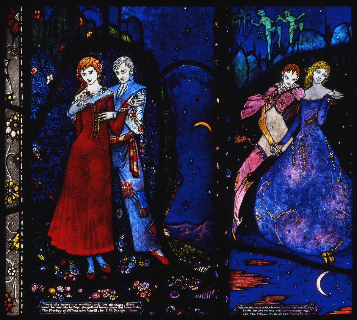 ramblinghobo's tweet image. Happy Birthday, Harry Clarke... our documentary on his masterpiece, The Geneva Window, is linked here (along with more detailed clips exploring each panel). Thanks to @OireachtasNews & @CNaM_ie Digital First initiative. oireachtas.ie/en/oireachtas-…