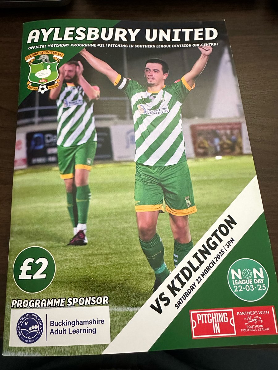 Aylesbury United FC (@aylesburyutdfc) on Twitter photo There will be a special limited edition printed #matchdayprogramme for Saturday's #NonLeagueDay game against <a href="/kidlingtonfc_/">Kidlington FC</a>
Don't forget to register for FREE entry to the match
aylesbury.football/events/registe… There will be a special limited edition printed #matchdayprogramme for Saturday's #NonLeagueDay game against <a href="/kidlingtonfc_/">Kidlington FC</a>
Don't forget to register for FREE entry to the match
aylesbury.football/events/registe…