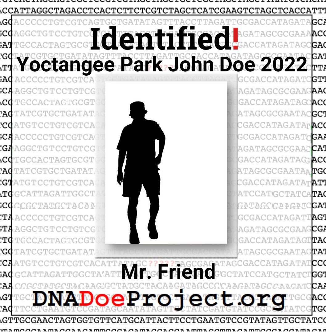 2024 DDP Practicum students resolved this case of historical remains, finding the branch of the Friend brothers.

Read the full story on our website here:
dnadoeproject.org/case/yoctangee…
