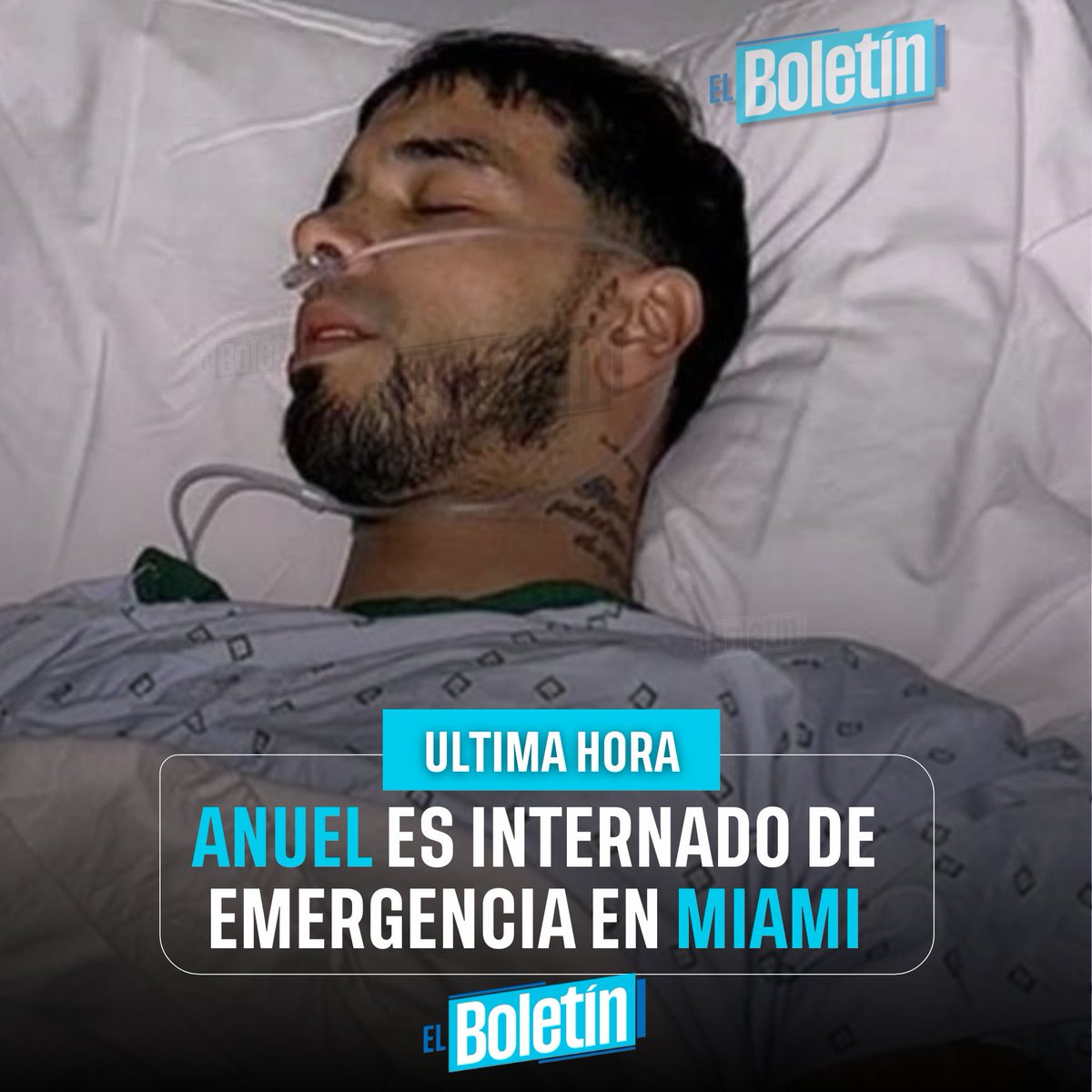 Elboletindo's tweet photo. El cantante urbano fue internado de emergencia supuestamente luego de realizarse un tatuaje en una de sus piernas y este, alegadamente se infectó y tuvo que ser llevado de urgencia al hospital. Afirma Nalgorazzi https://t.co/7OaZ8FwraZ