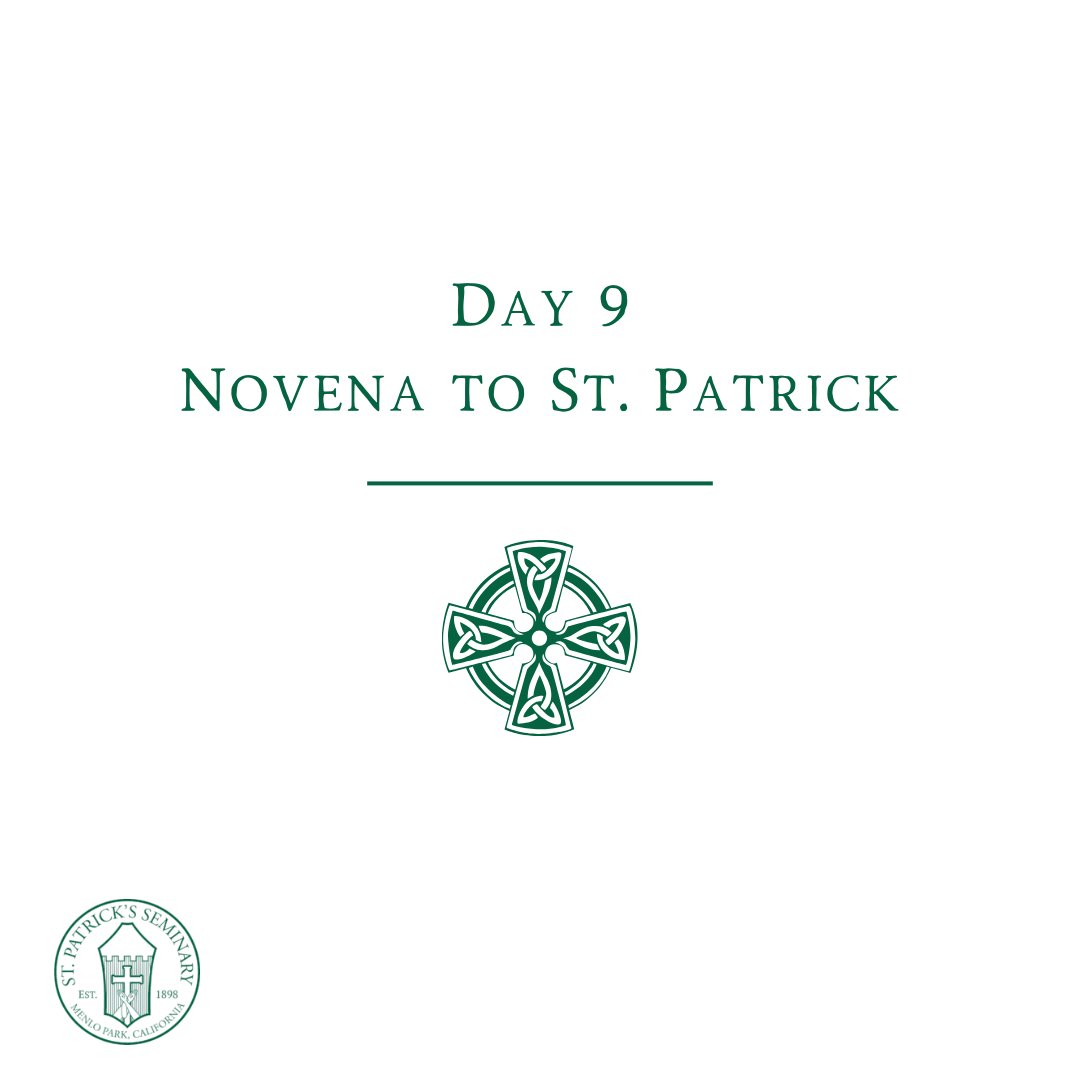 StPatricksSem's tweet photo. Wishing you a blessed St. Patrick's Day! Join us in the final prayer for our Novena to St. Patrick. https://t.co/yTLwjPfhQD