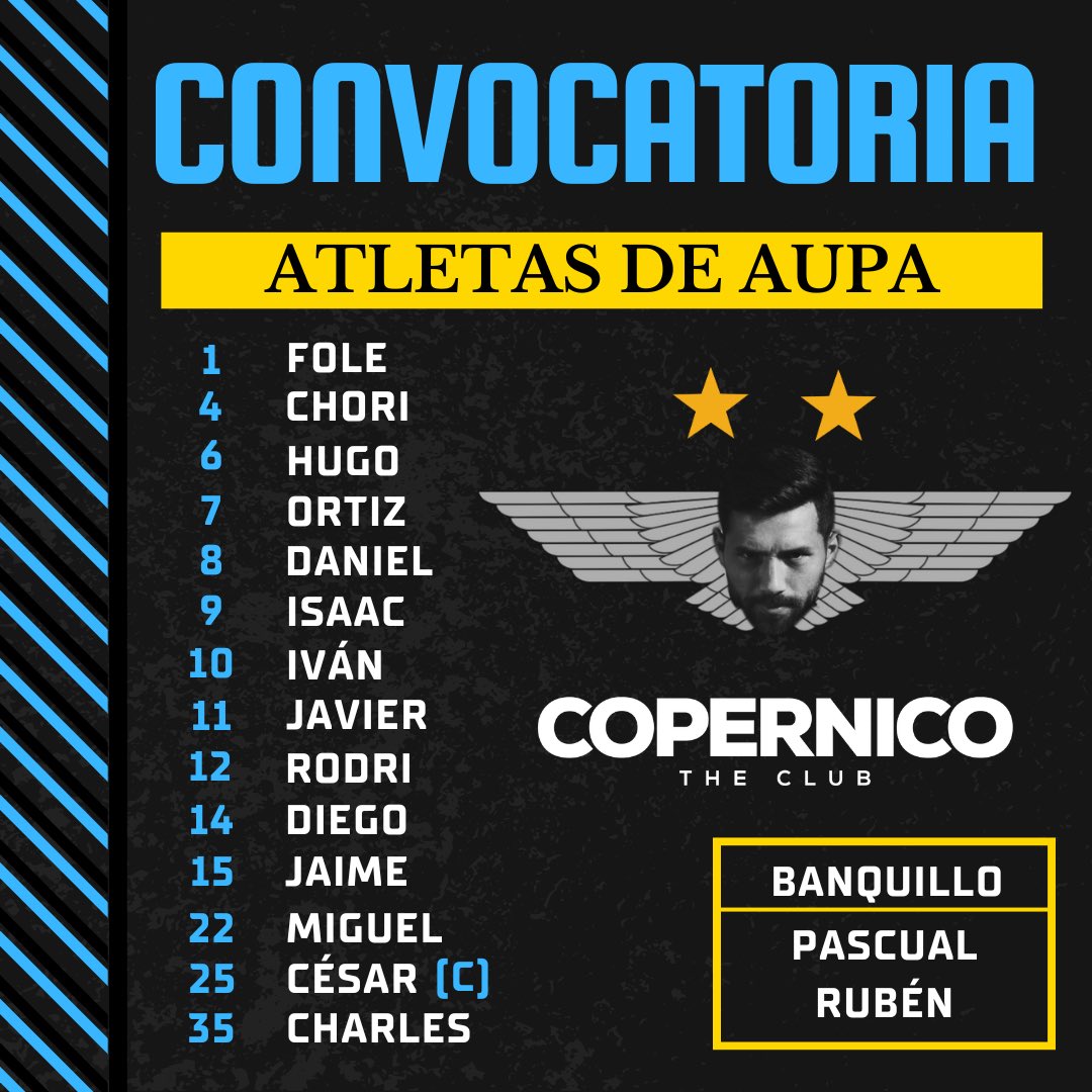 Atletas de Aúpa ⭐️⭐⭐️✈️🩵 (@atletasdeaupa) on Twitter photo 🚨 CONVOCATORIA OFICIAL
💪🏼 Estos serán los valientes que buscarán levantar el título de la <a href="/TwAtletiCup/">TwAtleti Cup🔴⚪</a>
🆕 Regresan Ortiz y Chori tras ausentarse de la V-Edición
😁 Fole está recuperado de su lesión en la mano 🚨 CONVOCATORIA OFICIAL
💪🏼 Estos serán los valientes que buscarán levantar el título de la <a href="/TwAtletiCup/">TwAtleti Cup🔴⚪</a>
🆕 Regresan Ortiz y Chori tras ausentarse de la V-Edición
😁 Fole está recuperado de su lesión en la mano