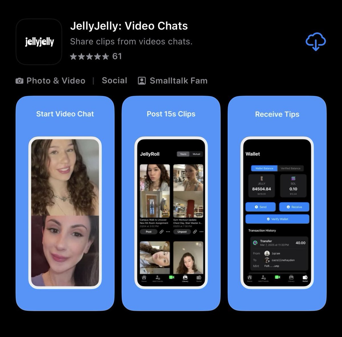 #JellyJelly was launched by Venmo co-founder <a href="/iqramband/">iqram 🪼</a> and early Venmo investor Sam Lessin. 

The JellyJelly app is an AI-powered platform for recording video chats or podcasts, auto-clipping them into shareable snippets.