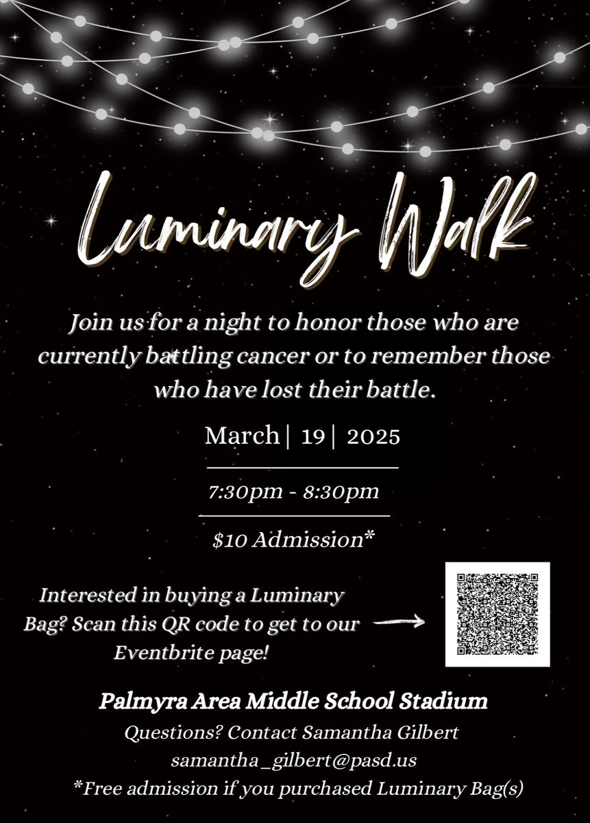 PAMSCougarThon's tweet photo. Come out to the Middle School track on Wednesday evening to honor those impacted by cancer!! https://t.co/h8cgodMd6Q