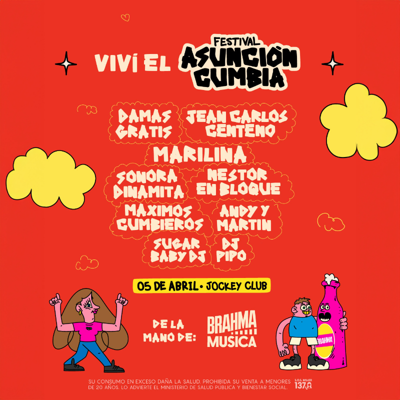 Brahma_Py's tweet photo. ¡Brahma Música te invita este 5 de Abril al Asunción Baila Cumbia en el Jockey Club para disfrutar de artistas increíbles y tomar muuuuchas Brahmitas bien heladas! 🍻

Una jornada increíble para bailar todos los clásicos cumbieros 😎

¿Te vemos ahí? 👀

#EsLoQueVes #BrahmaMusica