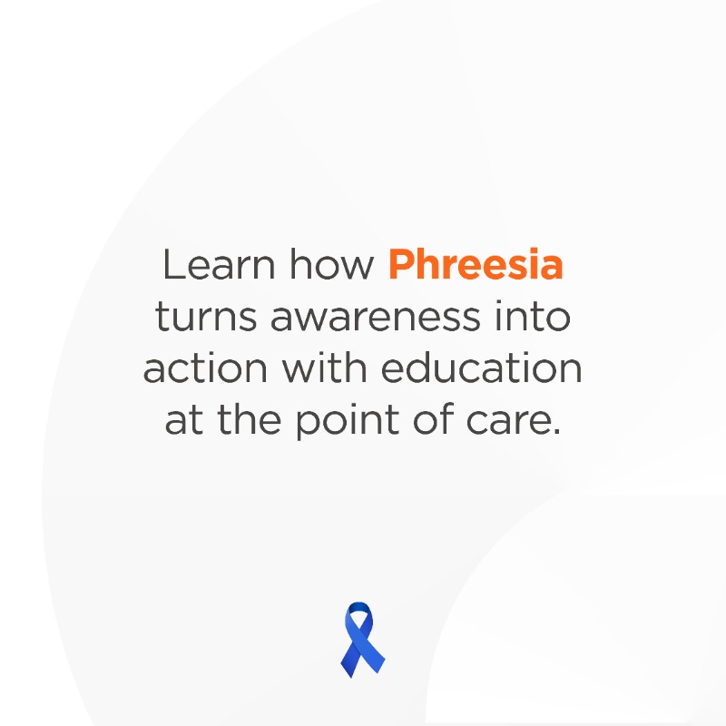 PhreesiaNetwork's tweet photo. Despite evidence that #colorectalcancer screenings save lives, many adults delay or avoid getting screened. Read our new blog post to learn how Phreesia's #pointofcare campaign with the @CCAlliance drove more #colorectalcancer screenings: https://t.co/KjdI7mq2F8