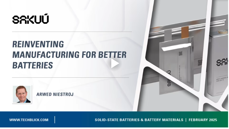 sakuucorp's tweet image. See @TechBlickGlobal blog on #BatteryMaterials event presentations. Sakuu SVP @ArwedNiestroj spoke on  #Kavian platform for dry process electrode #batterymanufacturing. techblick.com/post/battery-t…