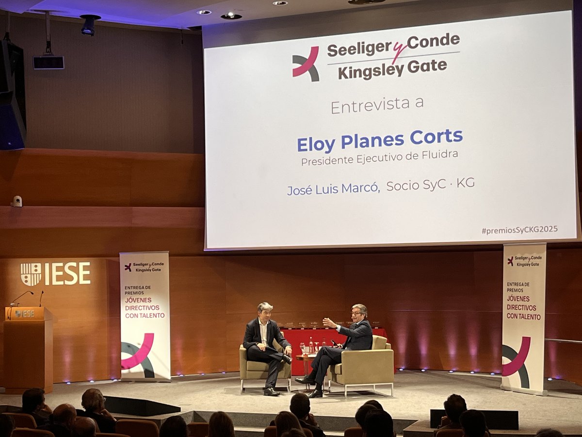➡️Turno de la entrevista a Eloy Planes Corts, Presidente Ejecutivo de <a href="/Fluidra/">Fluidra</a> #premiosSyCKG2025 <a href="/FPdGi/">Fundación Princesa de Girona</a>  <a href="/iesebschool/">IESE Business School</a>