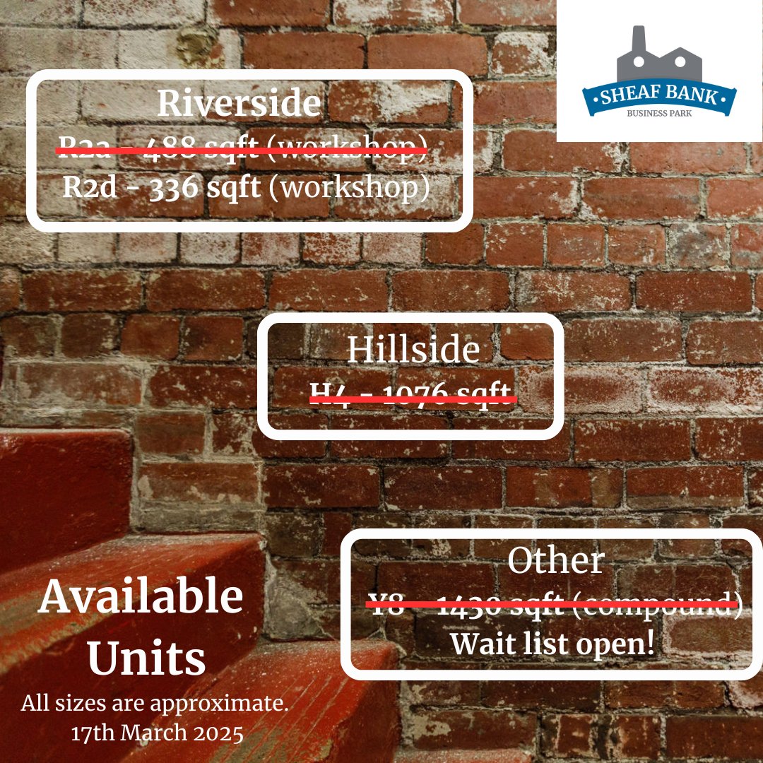 SheafBank's tweet image. Units are letting so fast! Last week H4 was let subject to contract 48hours after advertising, R2a has been let within two weeks and viewings are stacking up for R2d (pending us finishing some upgrade work). Our waiting list is open so you can be notified first!  #unittolet