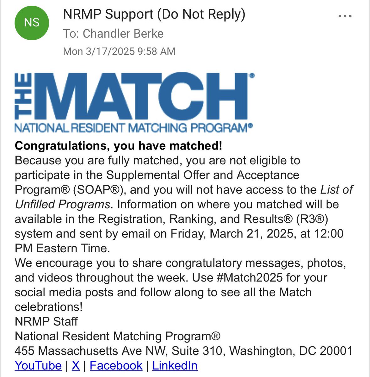 chandlerberkemd's tweet image. IM GOING TO BE A NEUROSURGEON!!!
This one’s for my family, friends, & mentors. Blood, sweat, tears, and the luck of the Irish make for a HUGE W!!! 🍀🧠🔪⭐️ #NeurosurgeryMatch #Match2025 #Neurosurgery