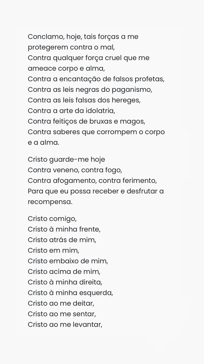 matheus_bazzo_'s tweet photo. Hoje é dia de São Patrício. Uma das minhas orações preferidas é a Couraça de São Patrício. É uma das composições de oração mais bonitas da cristandade. Reze aí https://t.co/ijLkAYMRuE