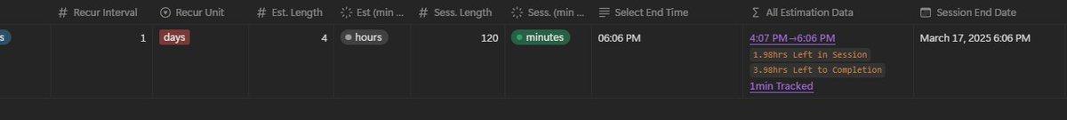 Bdicksmusic's tweet photo. @NotionHQ Currently finishing up a tutorial for a full working Time-Log System. Closest to Native POMODORO Time-tracking in Notion. The Tracking Template is complete, but the tutorial is still in development. Will have a video included too!

Tutorial Link: Here
https://t.co/cBBUnqYm5N https://t.co/W8E9CW6ryL