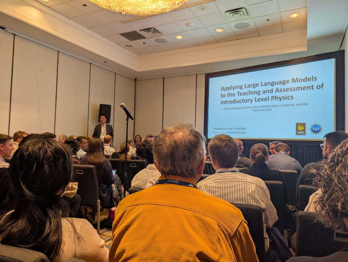 APSDataScience (@apsdatascience) on Twitter photo It's SRO at the <a href="/APSphysics/">American Physical Society</a> Global Physics Summit session on generative AI and physics education It's SRO at the <a href="/APSphysics/">American Physical Society</a> Global Physics Summit session on generative AI and physics education