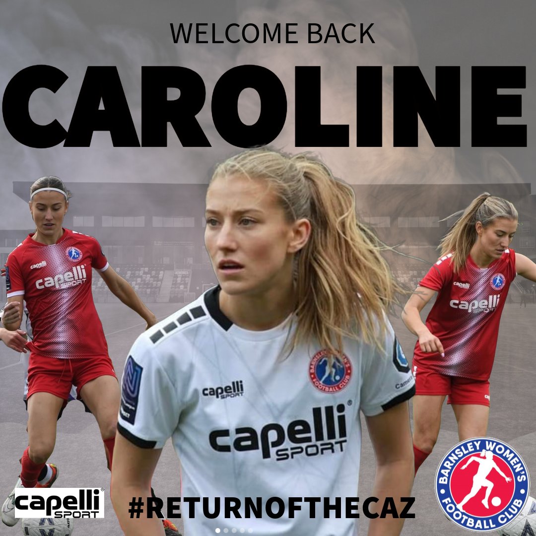 BarnsleyWFC's tweet photo. Return of the Caz
We are delighted to announce the return of Super Caz, Caroline Nuttall, who returns to the club having spent time playing away from the OLP.
The versatile midfielder returns to play the final three league games and the remaining county cup games.
#supercaz #welcomeback #youreds #barnsleywfc #bwfc