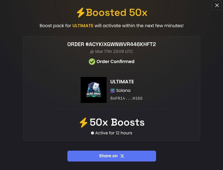 50x DEX Boosts on!