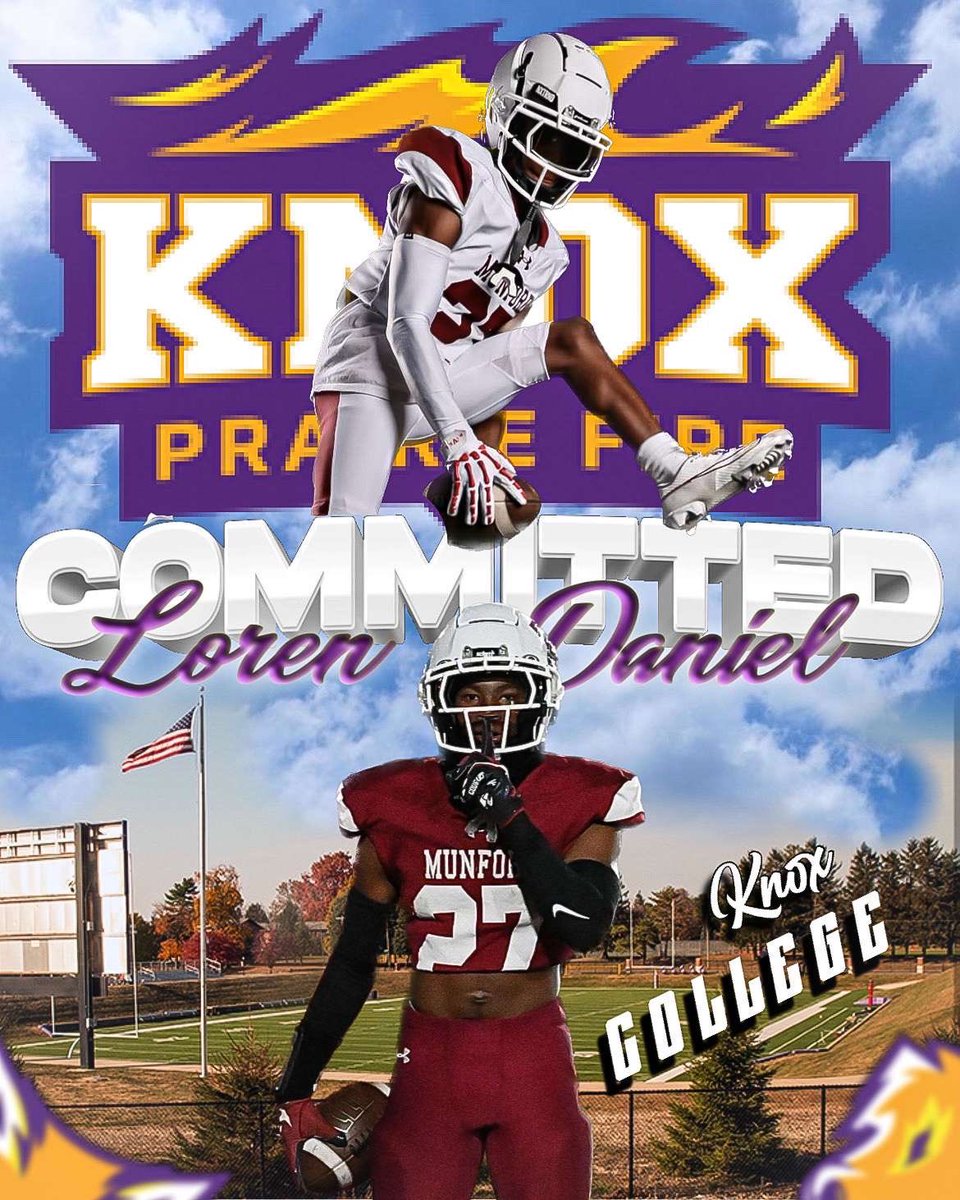 Loren Daniel (@lorendaman) on Twitter photo I am proud to announce I am 1000% commited to <a href="/FB_KnoxCollege/">Knox College Football</a> and I’d like to thank everyone that has helped me along the way <a href="/CoachBrown_78/">Derek Brown</a> <a href="/CoachSlade_Cal/">Slade Calhoun</a> <a href="/CoachZRogo/">Zach Rogowski</a> <a href="/MunfordCougarFB/">Munford High School Football</a> <a href="/FBWO_/">Greg Moore II</a> <a href="/FBMG7v7/">Fast Break Mean Green 7v7</a> <a href="/KevinCobbs/">Coach Kevin “Kj” Cobbs</a> I am proud to announce I am 1000% commited to <a href="/FB_KnoxCollege/">Knox College Football</a> and I’d like to thank everyone that has helped me along the way <a href="/CoachBrown_78/">Derek Brown</a> <a href="/CoachSlade_Cal/">Slade Calhoun</a> <a href="/CoachZRogo/">Zach Rogowski</a> <a href="/MunfordCougarFB/">Munford High School Football</a> <a href="/FBWO_/">Greg Moore II</a> <a href="/FBMG7v7/">Fast Break Mean Green 7v7</a> <a href="/KevinCobbs/">Coach Kevin “Kj” Cobbs</a>