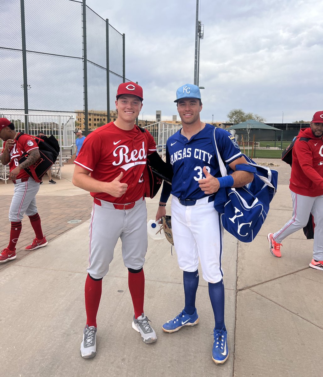 Former Texas A&amp;M teammates Jack Moss and Trevor Werner went head to head today in Spring Training. 

<a href="/TrevorWerner12/">Trevor Werner</a> | <a href="/jackmoss22/">Jack Moss</a>