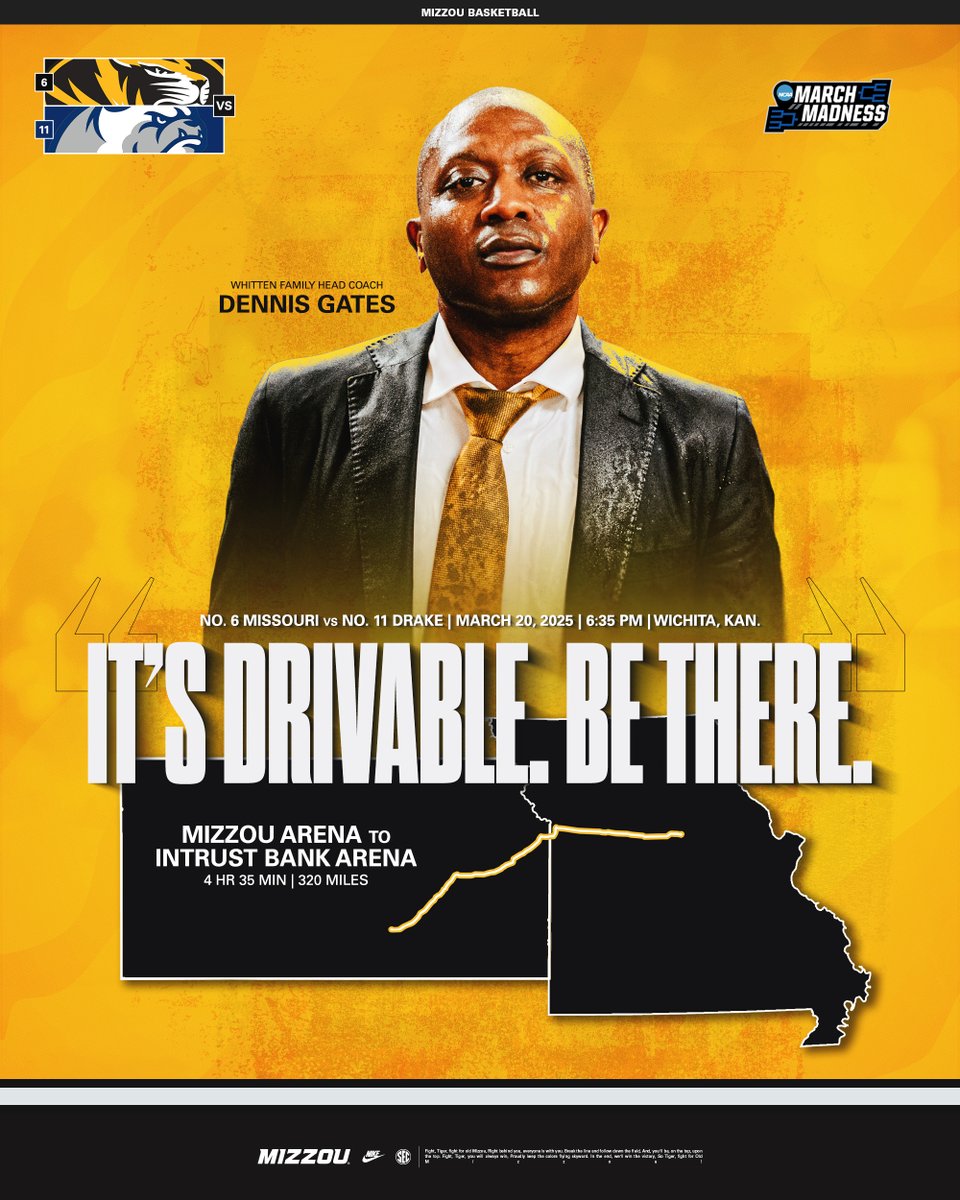 No excuses, we need Tiger nation to show out!

🎟️ mutigers.com/ncaa_tix

#MIZ 🐯