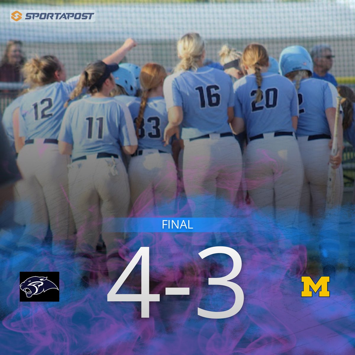 Softball Final:

Pinckneyville 4
Marion 3

Pyatt goes the distance striking out 5!

Keene 2-3 2RBI
Pyatt 2-3 RBI
Kellerman 1-3 RBI
Cleland 2-4

The Panthers are 1-0 and will travel to Steeleville Wednesday! #GoBigBlue