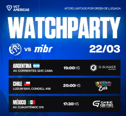 LevianetaCL's tweet photo. La WP mas grande que hemos organizado fue en el Ludum Bar y en esta ocación volvemos para iniciar el camino de @LeviatanGG en la #VCTAmericas

Nos vemos el sábado a las 20:00 horas en el Ludum Bar, ubicado en Condell 456, Providencia. 

#GOLEV https://t.co/zsJr5C85wj