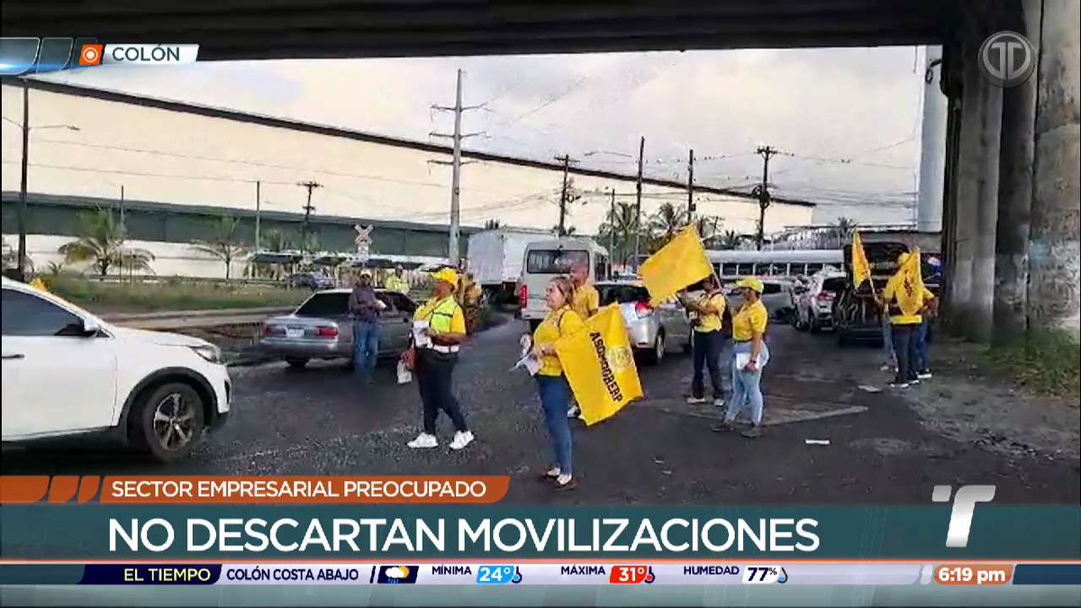 TReporta's tweet image. Empresarios de la provincia de Colón advierten que los cierres de calles envían un mensaje negativo y afectan la economía del país, ante los anuncios de movilizaciones en rechazo a la aprobación de las reformas a la @CSSPanama.