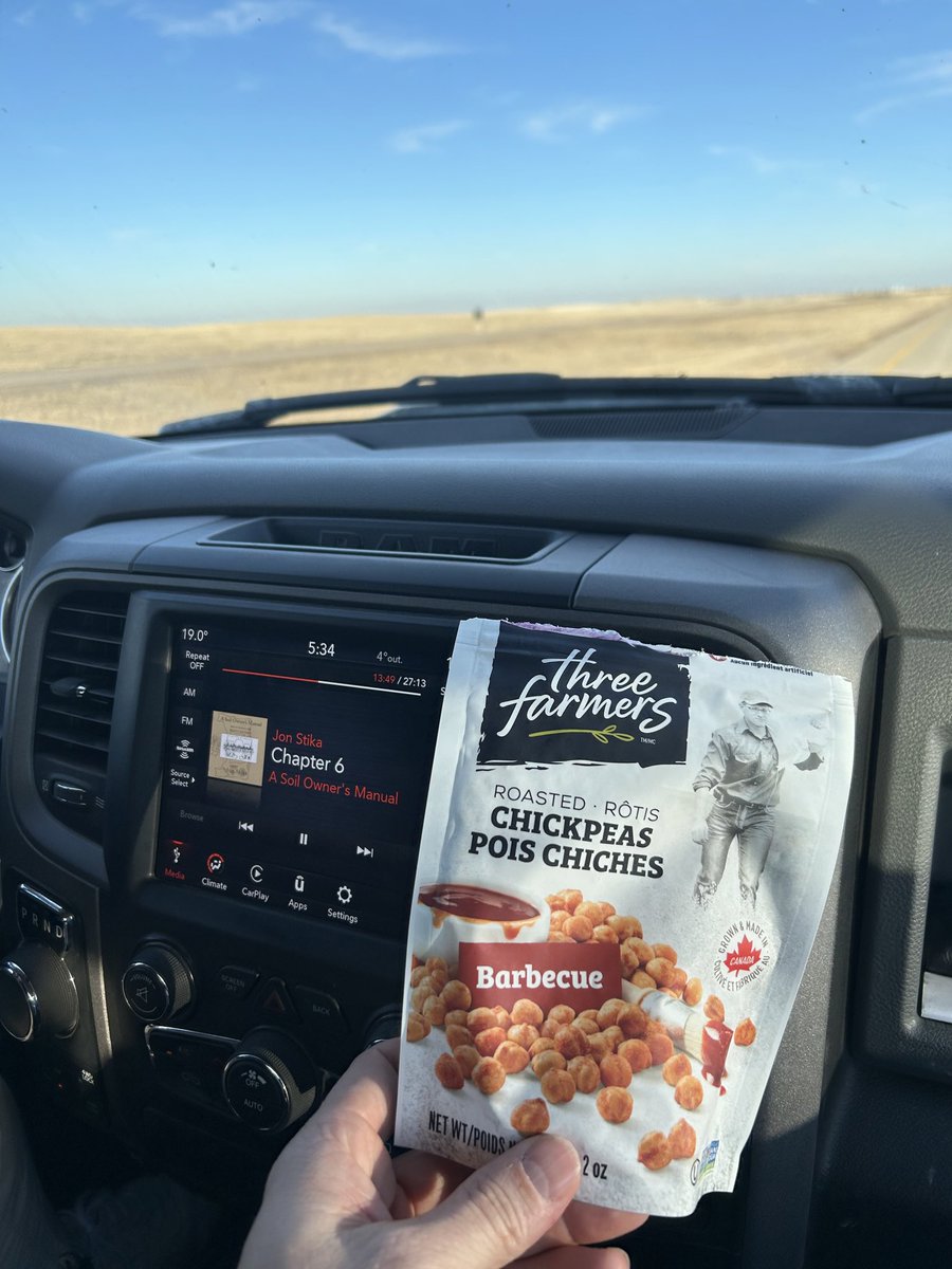 On our way to MB and SK for some Producer Prime Rib Nights!

Supporting the cause, eating some Sasky chickpea snacks!

<a href="/ThreeFarmers/">Three Farmers Foods</a> 

See everybody in Roblin, Brandon, and Landis this week.